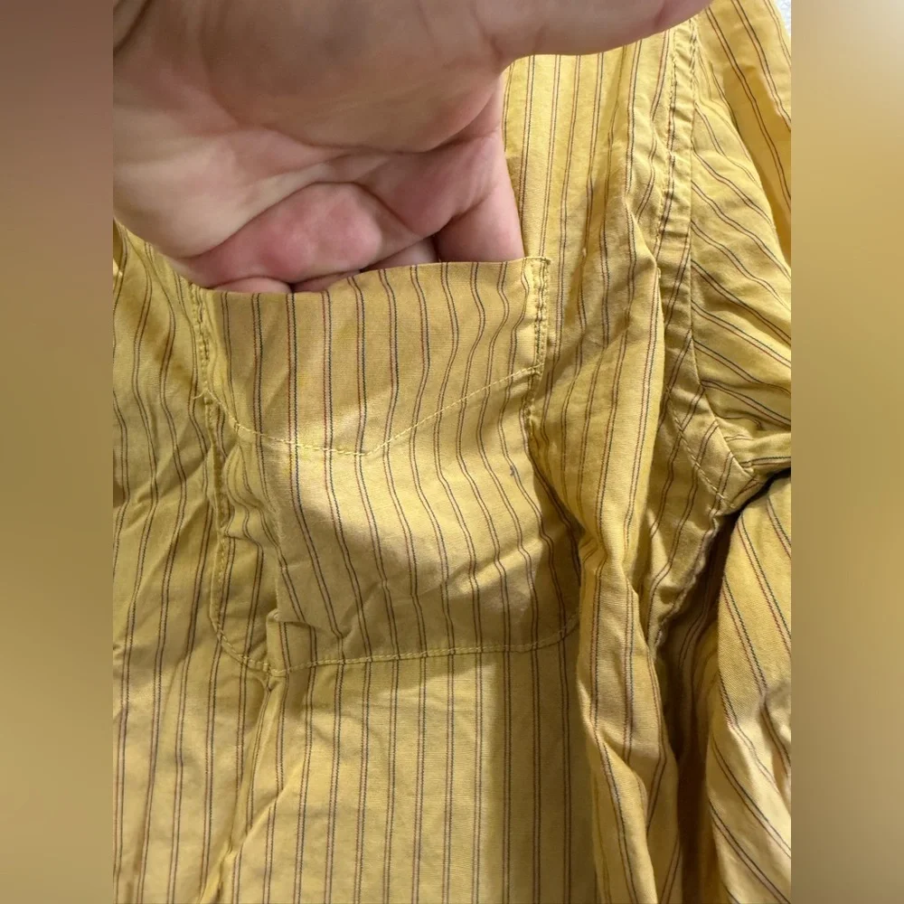 Band Of Outsiders Yellow Pinstripe Button-Down Shirt